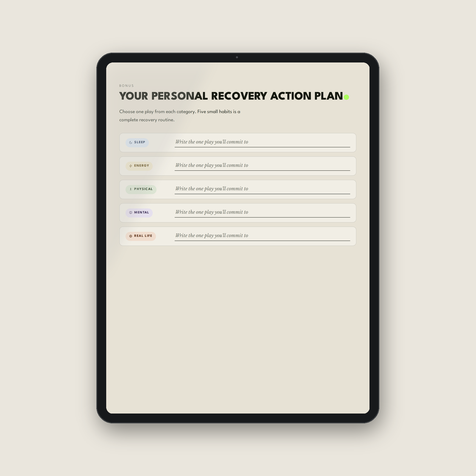 The At-Home Recovery Blueprint