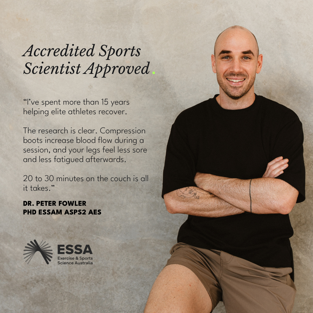 Dr Peter Fowler, PhD, ESSA accredited sports scientist, approves The Recovery Project compression range